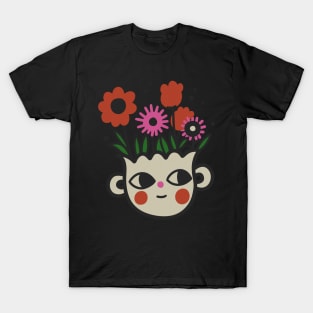 Garden Pot Face #smile face tattoo illustrations 5 T-Shirt